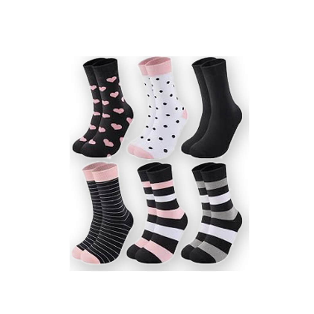 Pinvessa Patterned Crew Socks