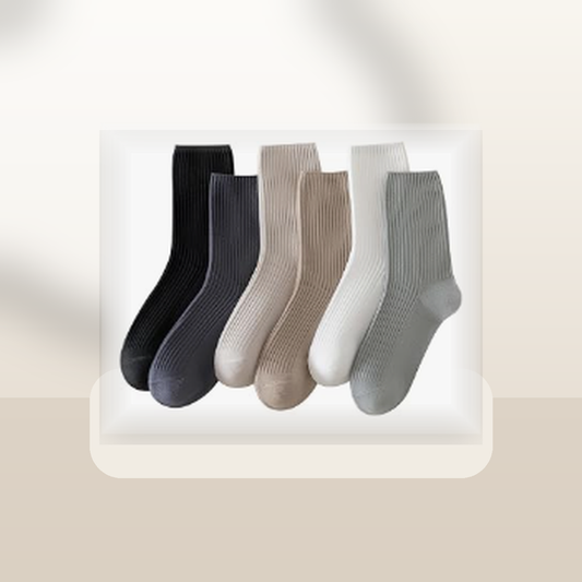 Pinvessa Neutral Casual Crew Socks