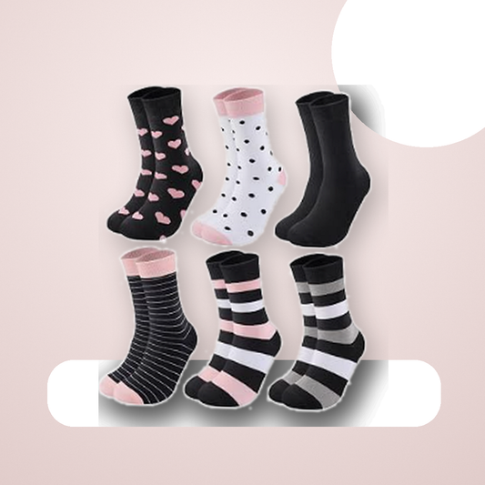 Pinvessa Patterned Crew Socks