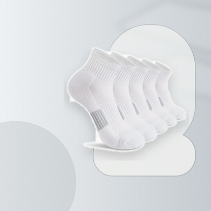 Pinvessa White Athletic Ankle Socks
