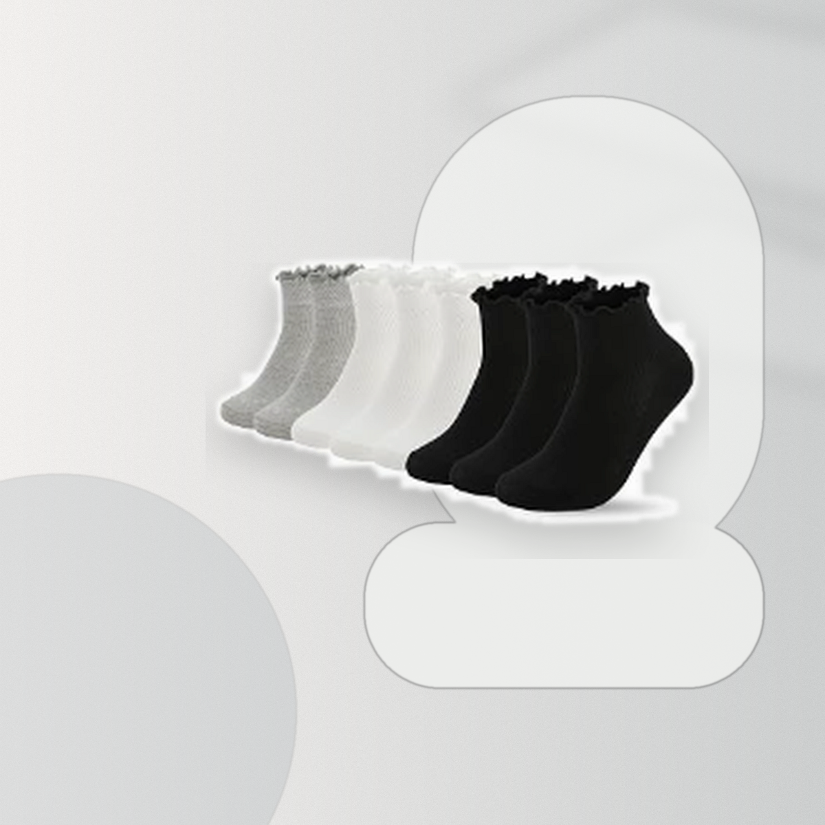 Pinvessa Frilly Ankle Socks