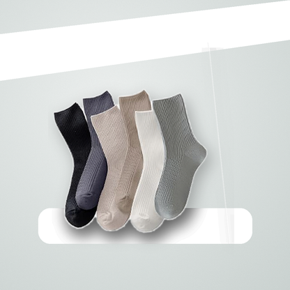 Pinvessa Neutral Casual Crew Socks