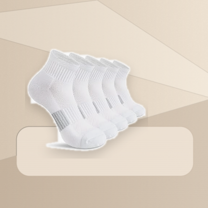Pinvessa White Athletic Ankle Socks