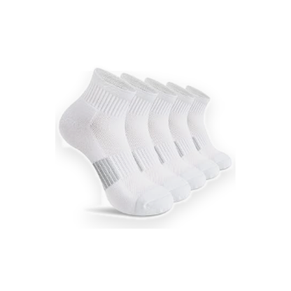 Pinvessa White Athletic Ankle Socks