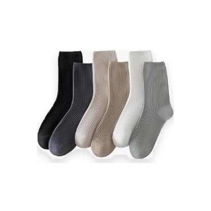 Pinvessa Neutral Casual Crew Socks