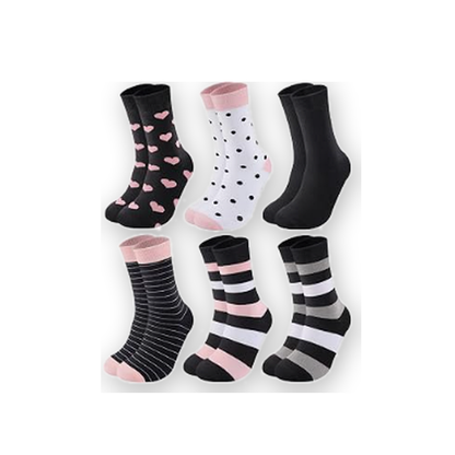 Pinvessa Patterned Crew Socks